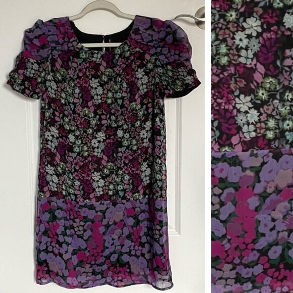 New! W118 by Walter Baker Purple Floral Connie Mini Dress Small 47859 - Picture 1 of 15